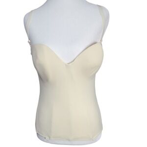 Women's Carnival 426 Invisible Torsolette Longline‎ Bra (Cream 36D)